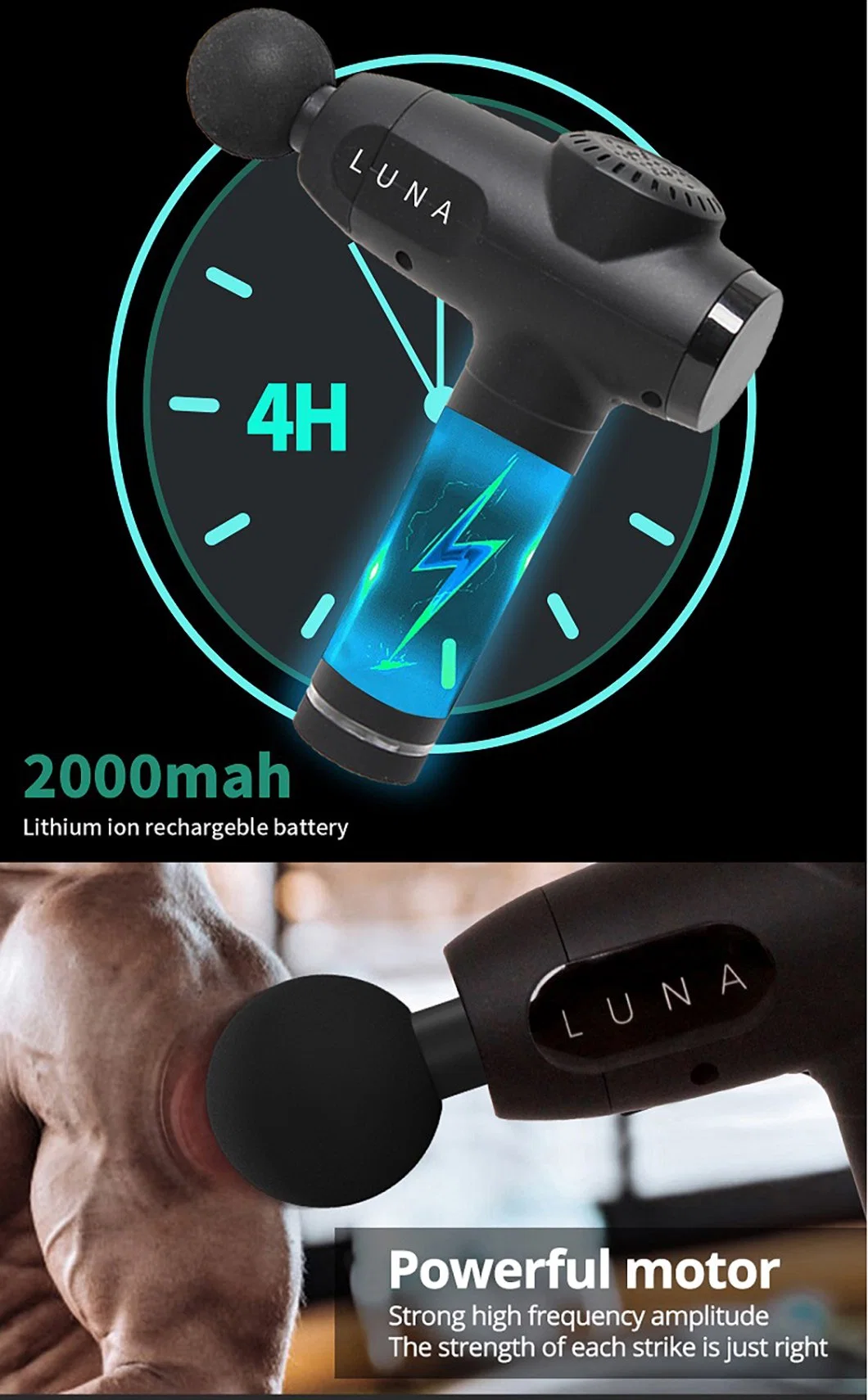 Professional Deep Muscle Digital Touch Screen Massage Gun